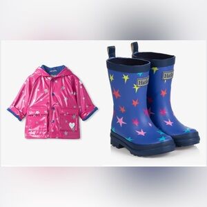 Hatley Star Raincoat and  Star rainBoots